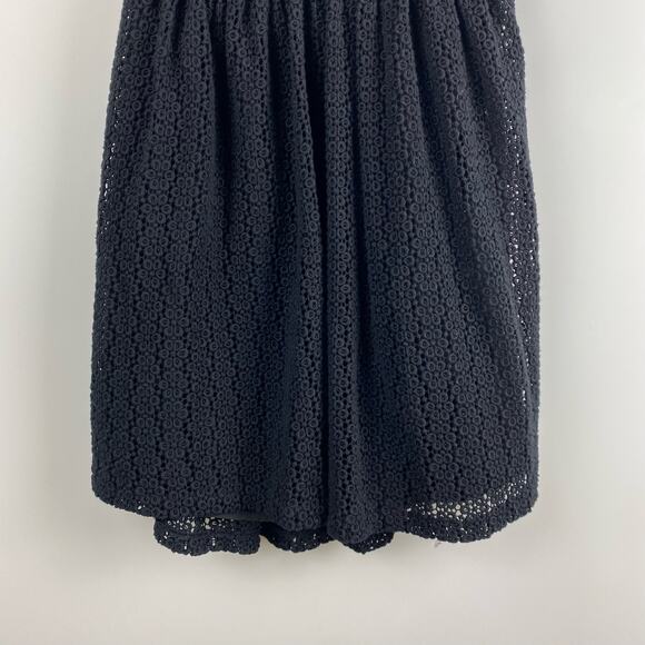 Free People So Sweetly Halter Dress Eyelet Black Womens Size 2 - Picture 5 of 12